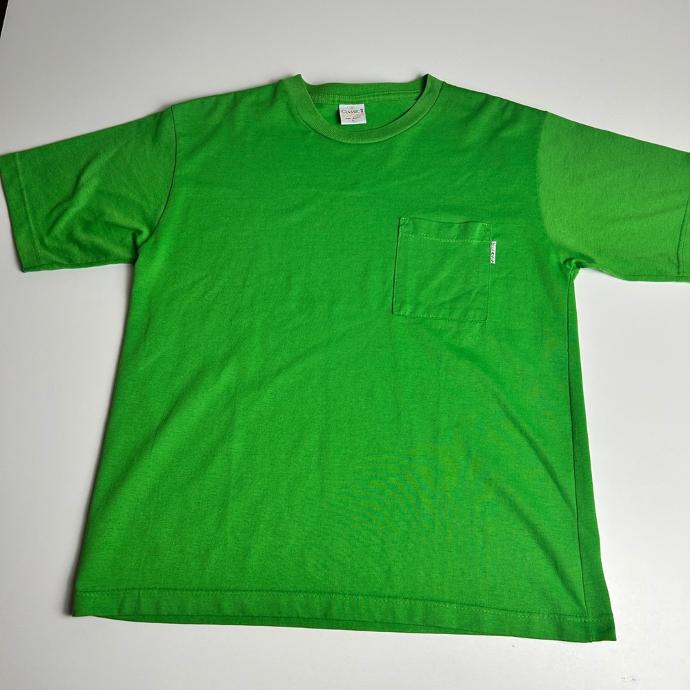 Classic II Mens Vintage Pocket T-Shirt Green Made in USA Large